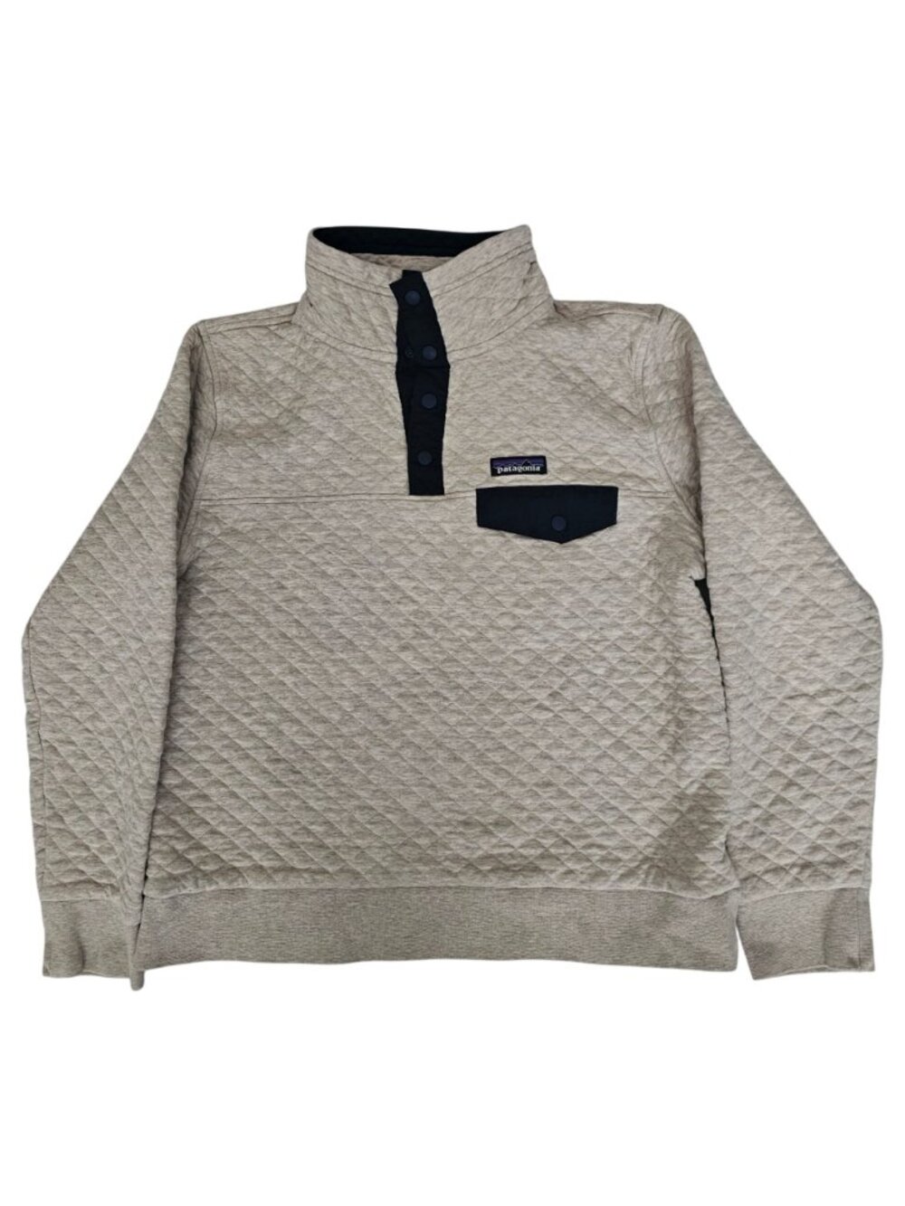 Patagonia Organic Cotton Quilt Snap-T Pullover Sweatshirt Birch White Sz Medium - Picture 3 of 16